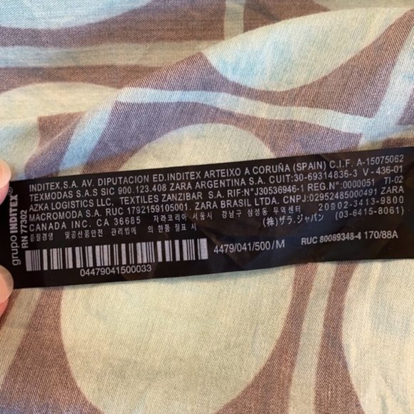 Zara Mini Dress Circles Dots Button Down Women's Size Medium - Picture 6 of 6